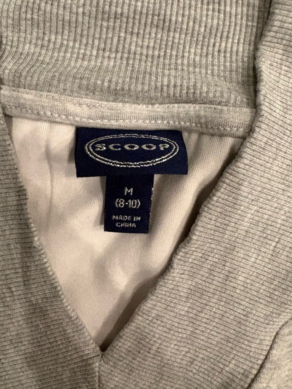 Scoop NYC Light Gray V-Neck Pullover Sweater - Picture 3 of 3